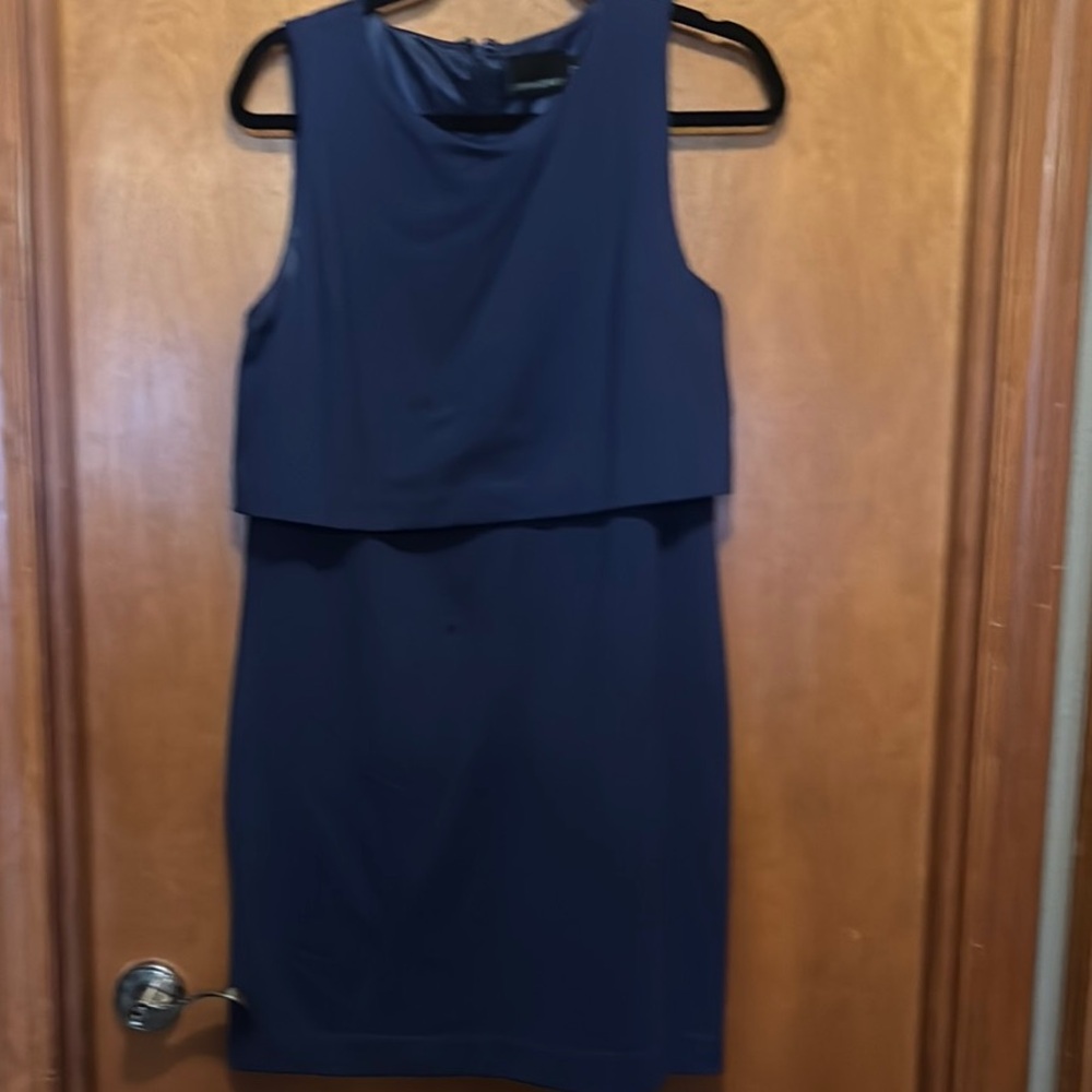 Cynthia Rowley Blue Tiered Sheath Mini Dress